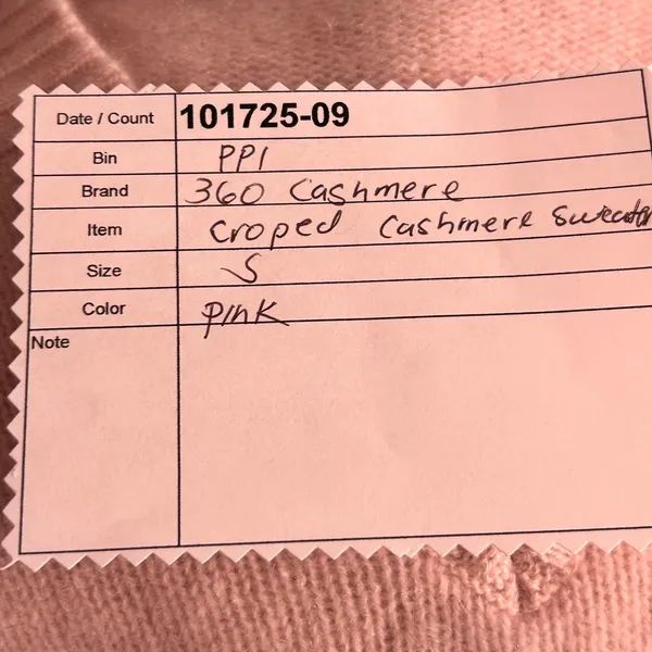 360‎ Cashmere Crop Sweater Pink Small - Image 13
