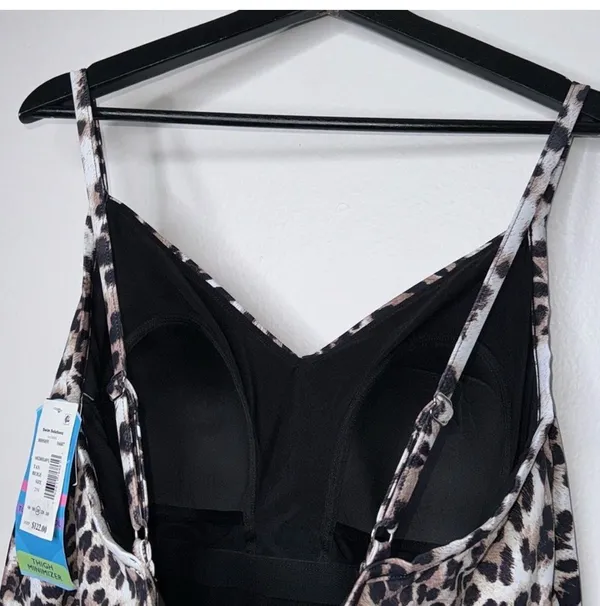 Swim Solutions Plus Size Knotted Flyaway Fauxkini One-Piece Swimsuit Size 20W - Image 11