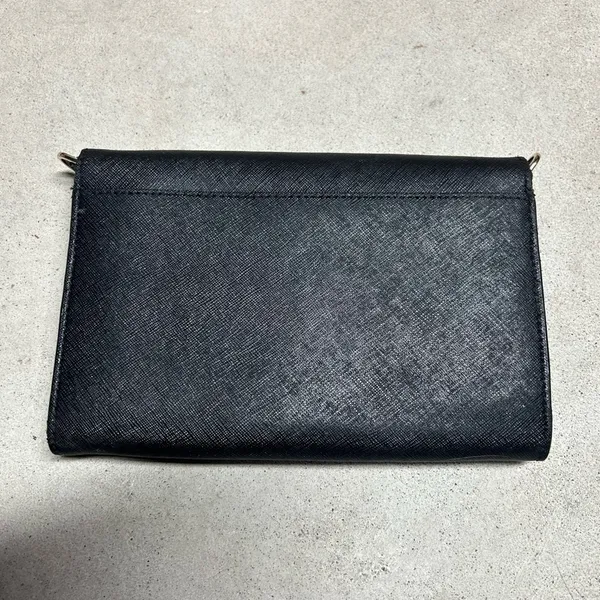 Tory Burch Purse Bag Crossbody Black Robinson Leather Wallet Vintage NO CHAIN** - Image 3