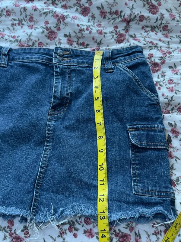 Vintage Old Navy Denim Mini Skirt - Blue - Image 7