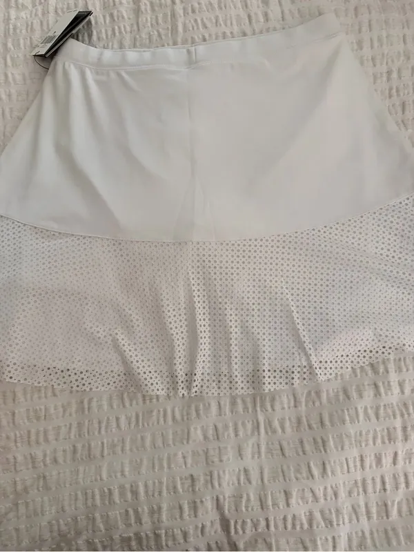Ralph Lauren White Eyelet-Hem Athletic Mini Skort - Image 4