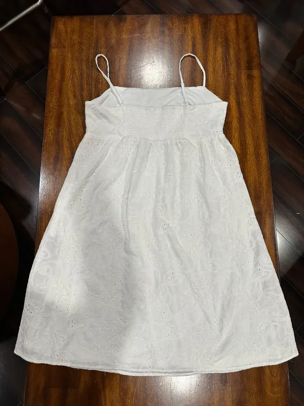 Nanette Lepore White‎ Sleeveless Embroidered Dress With Pockets- Size 14. - Image 9