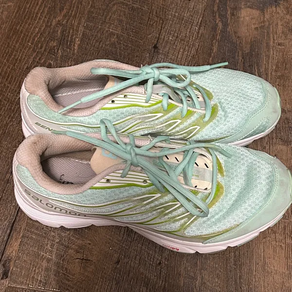 Women's Salomon Sense Link Green Teal White Running Shoes Size 8 Trail‎ Hiking - Image 2