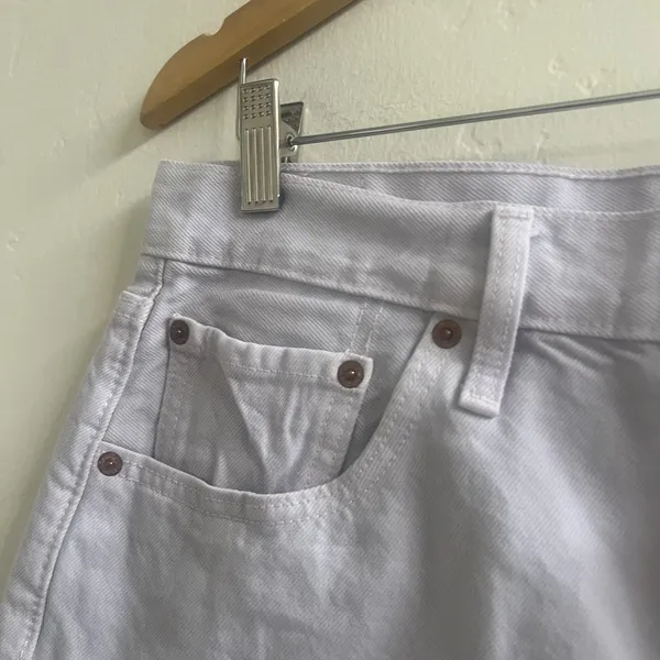 Levi’s 501 Fringe Cut Off Shorts Size 33 Lavender Women’s High Rise Festival - Image 8