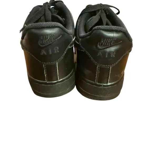 Nike Air Force 1 '07 Triple Black Sneakers Shoes Womens Size 10 Leather‎ - Image 2