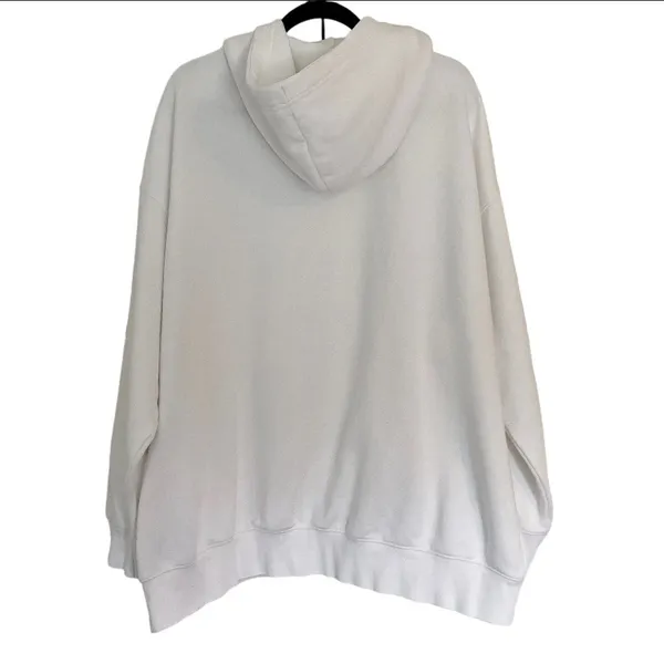 Nike Sportswear Oversized Fleece Hoodie Center Swoosh White Sz XXL - Image 5