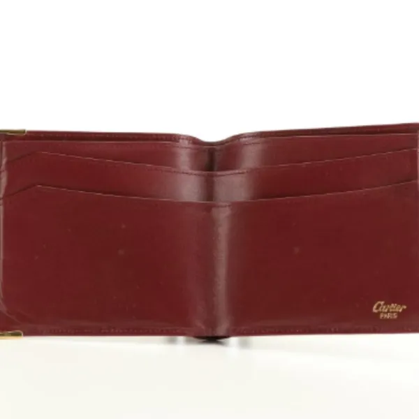 Cartier Les Must de Cartier Bifold Wallet in Burgundy Leather - Image 4
