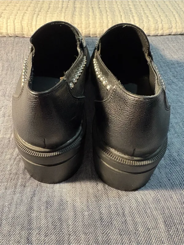 MIA Black Studded Platform Loafers size 6.5 - Image 5