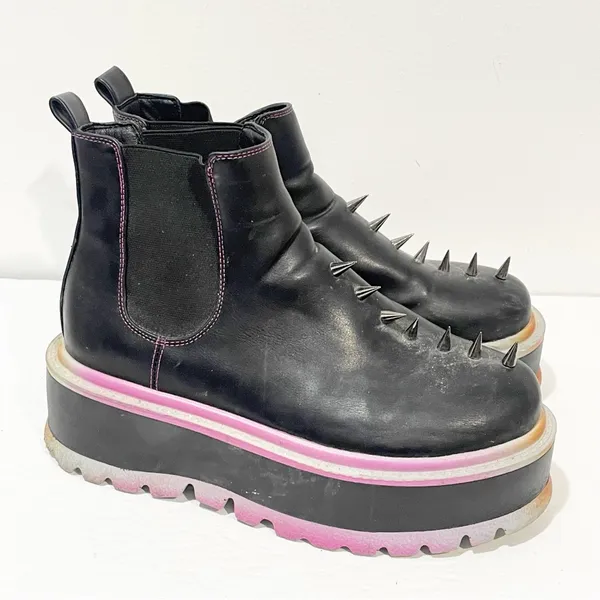 Koi Raum Size 9 Black Chelsea‎ Platform Spikes Pull On Boots - Image 3