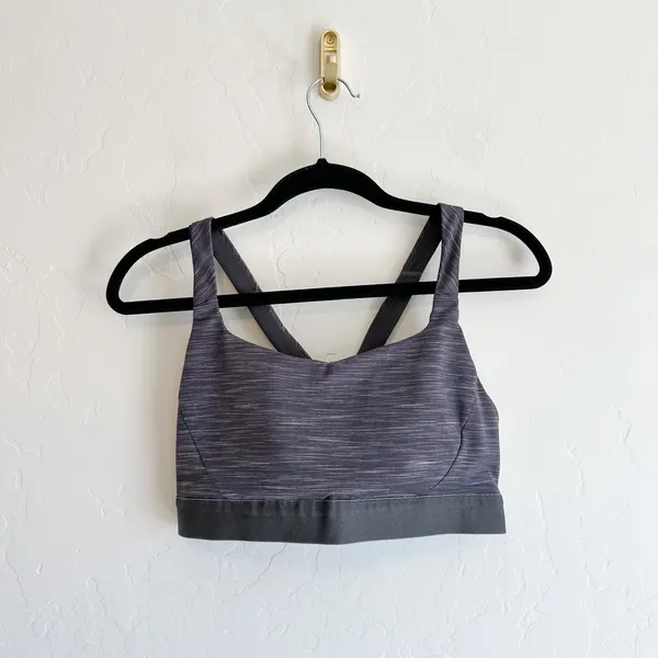 Patagonia | Switchback Cross-Back Sports‎ Bra in Spacedye Forage Grey - Image 2