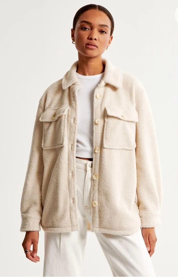 Abercrombie sherpa shirt jacket - Image 2