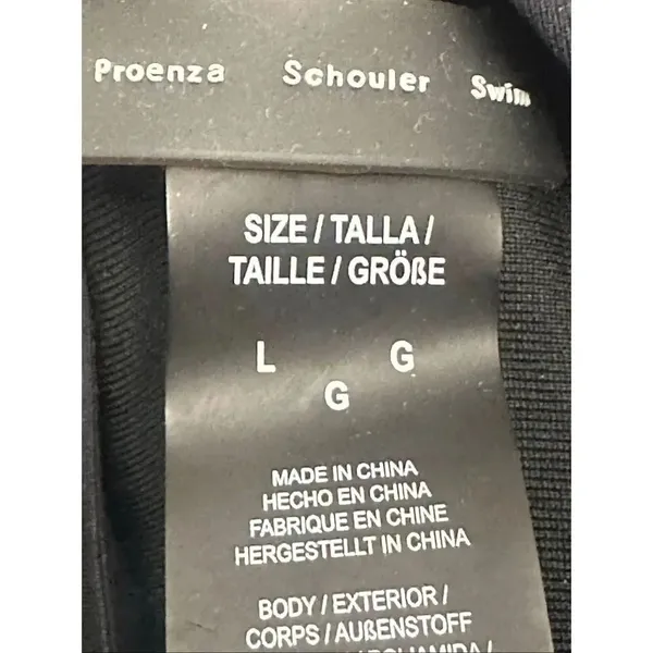 Proenza Schouler Womens Deep V Neck Maillot One Piece Swimsuit Black Size L/G - Image 6