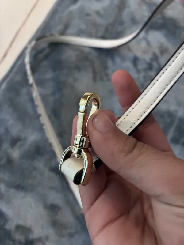 Kate Spade White Shoulder Strap Adjustable Replacement, White Narrow Crossbody Bag Strap, Purse Strap Replacement Gold Tone Hardware - Image 6