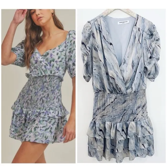 Amanda Uprichard deep V-neck ruffle mini dress - Image 2