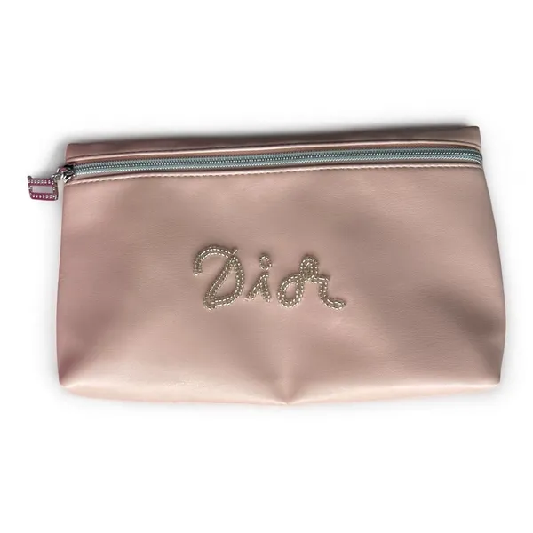 New Christian Dior Large Light Pink Makeup Pouch Cosmetic Clutch - Image 12