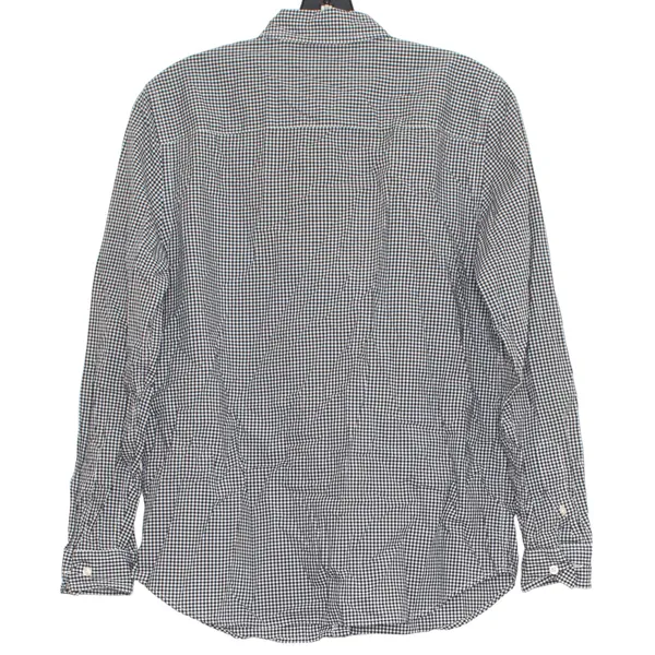 Lauren Ralph Lauren Top Academia Preppy Cottagecore Button Up Plaid Black Small - Image 2