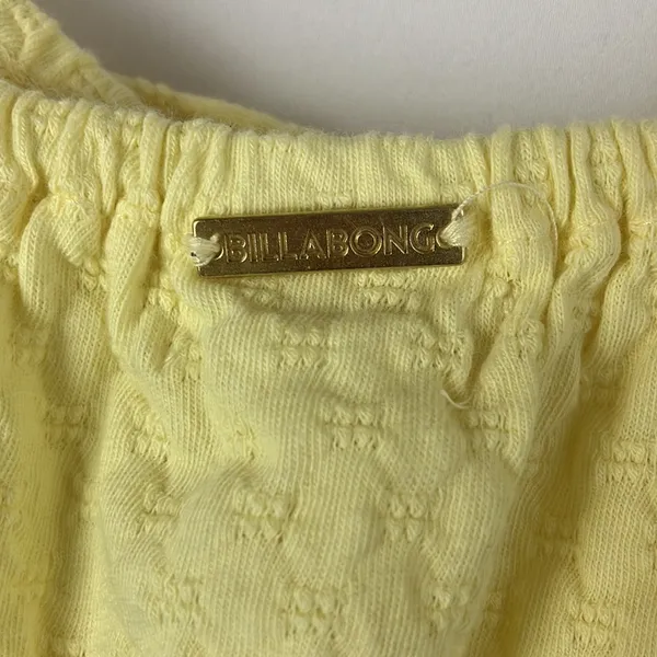 Billa Bong yellow cropped top woman’s size large - Image 9