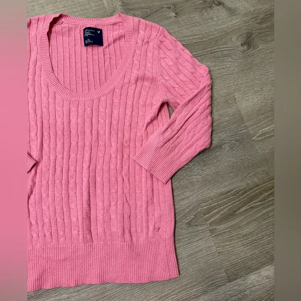 •AMERICAN EAGLE• PINK KNIT SWEATER - Image 2