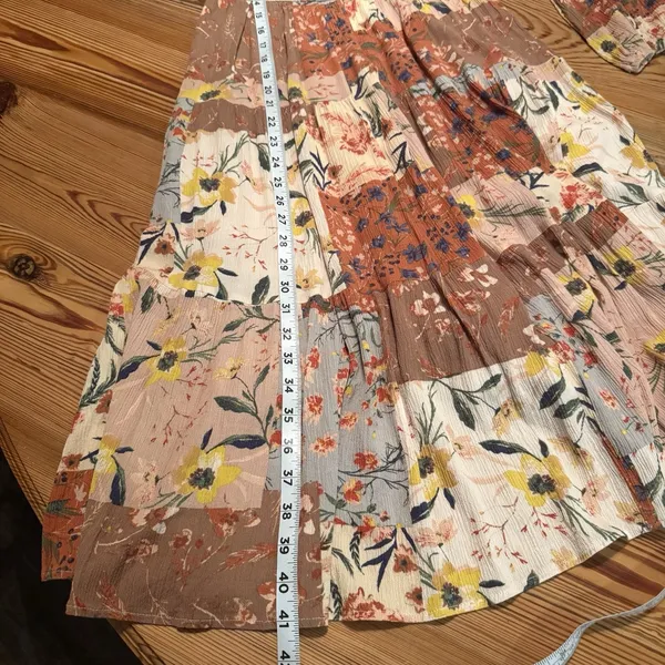 Fate Midi Dress‎ Sz Small Patchwork Boho Peasant Western Romantic Feminine Flowy - Image 14