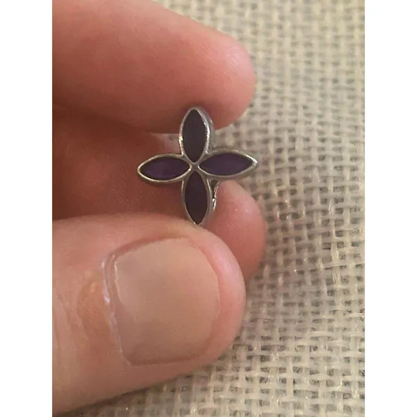 A490 charm bracket silver plated 5 pcs Gray - Image 9