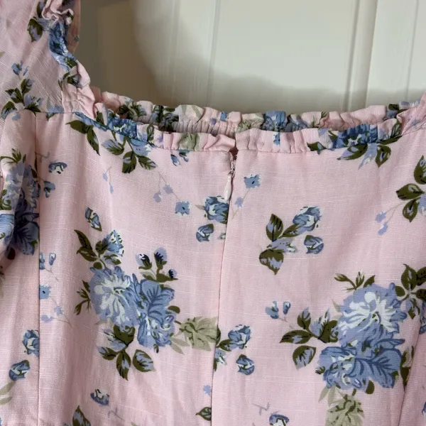 Gal Meets Glam Baby Pink Blue Forever Floral Smocked Dress - Image 5