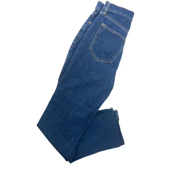 Abercrombie & Fitch 26 /2 Ultra High Rise 90s Straight Jean Dark Wash 29" Inseam - Image 4