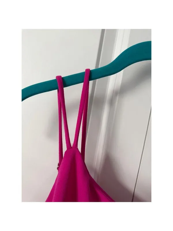 Lulus Fuchsia One-Shoulder Romper M - Image 6