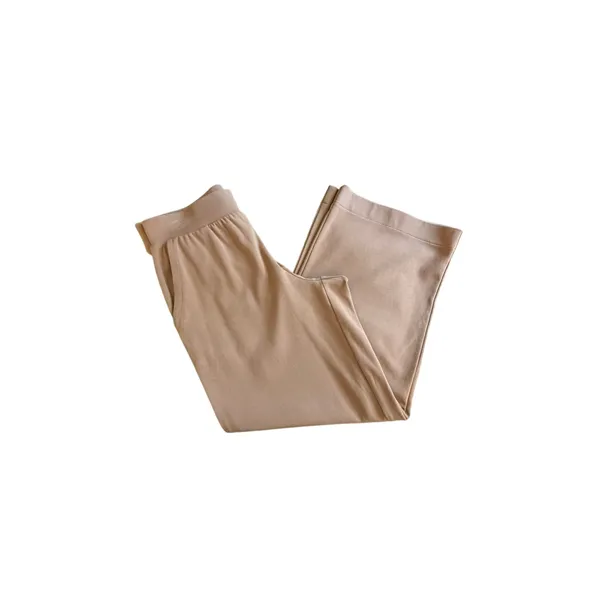 Haven Well Within Taupe Wide Leg Lounge Pants Small Cotton Travel Quiet Luxury - Image 6