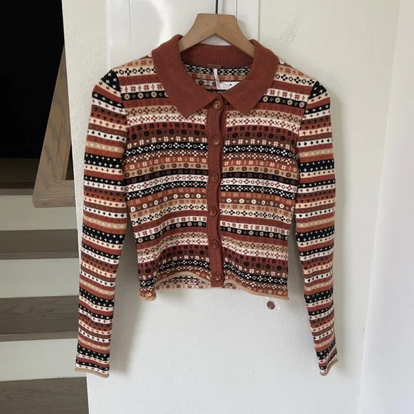NWT Free People Oak And Pine Cardigan in Brown - Image 3
