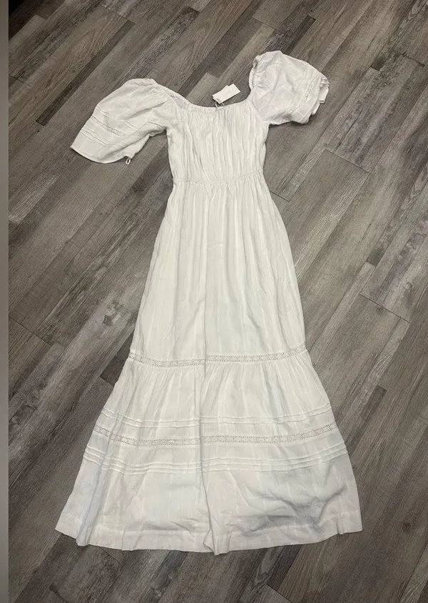 NWT Z SUPPLY White Poppy Midi Dress - Image 5