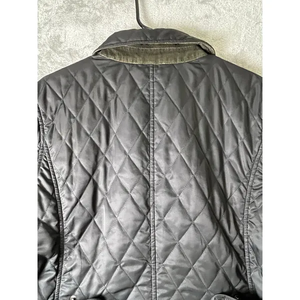 L.L.Bean Women’s Quilted Riding Jacket Black Plaid Lined XL Equestrian Classic - Image 4