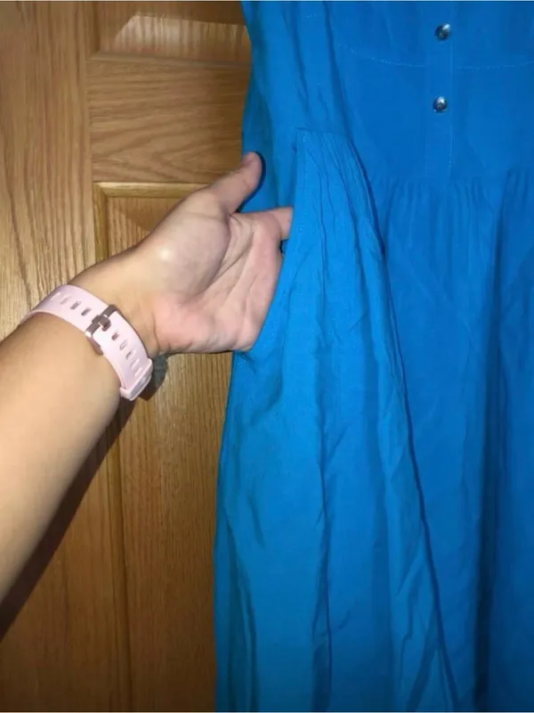 Express Bright Blue Spaghetti-Strap Mini Dress - Image 2