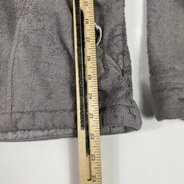 The‎ North Face Jacket Womens Small Gray Hooded Full Zip Fleece Embroidered Logo - Image 8