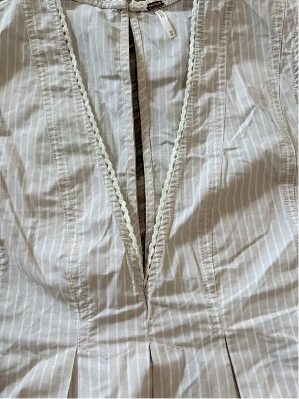 Free People Good Feels Stripe Sleeveless Top In Ivory Combo Women's Size XS NWT - Image 4