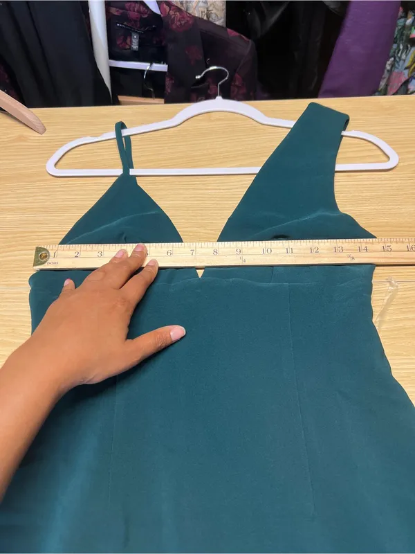 Lulus Emerald Green Asymmetrical Strap Bodycon Mini Dress Size S NWT - Image 13