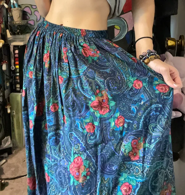 floral maxi skirt Multi Size 10 - Image 2