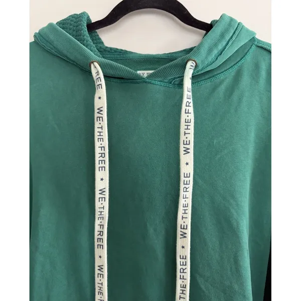 Free People We The Free We Hoodie Cadmium‎ Green Women's Size XS - Image 3