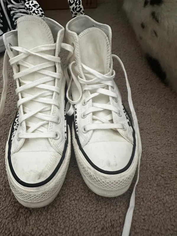 White Converse High-Top Platform - Image 3