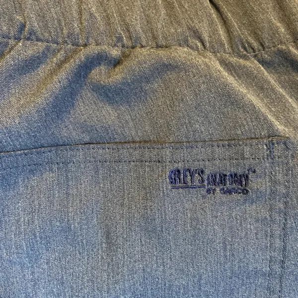 Grey's Anatomy Collection Classic 5 Pocket Drawstring Scrub Pants Blue M - Image 3