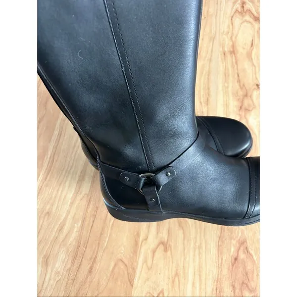 Clarks Women's Cheyn Lindie Knee High Boot Black Leather Size 7.5 M - Image 3
