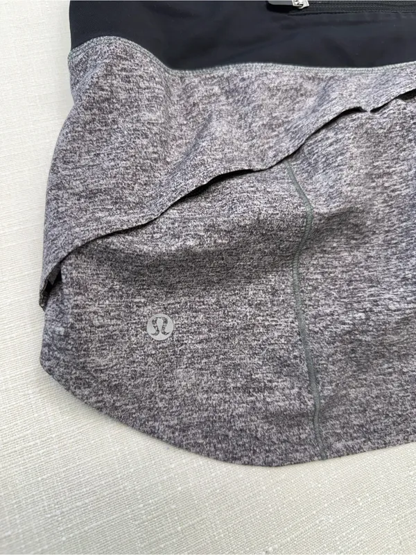 lululemon athletica Speed Up Heather Gray Athletic Shorts with Black Waistband - Image 6