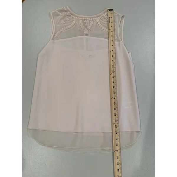 Cooper&Ella Top Womens Medium Light Pink Floral Embroidered Coquette Twee Preppy - Image 4