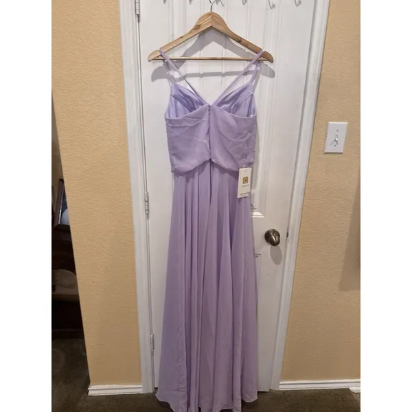 White House | Black Market Leah Floor Length Spaghetti Straps Chiffon Bridesmaid Dresses size 4 - Image 12