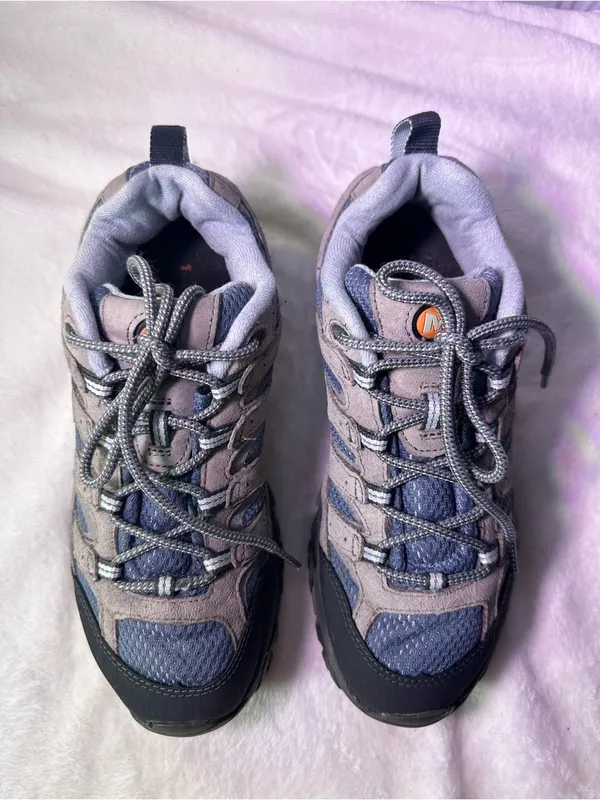 Merrell Gray and Blue Trail Hiking Sneakers - Image 4