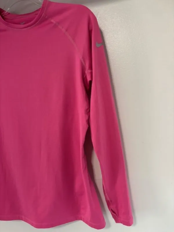 Nike Pro Combat Dri‑FIT Compression Top Women’s L Long Sleeve Pink Athletic - Image 3