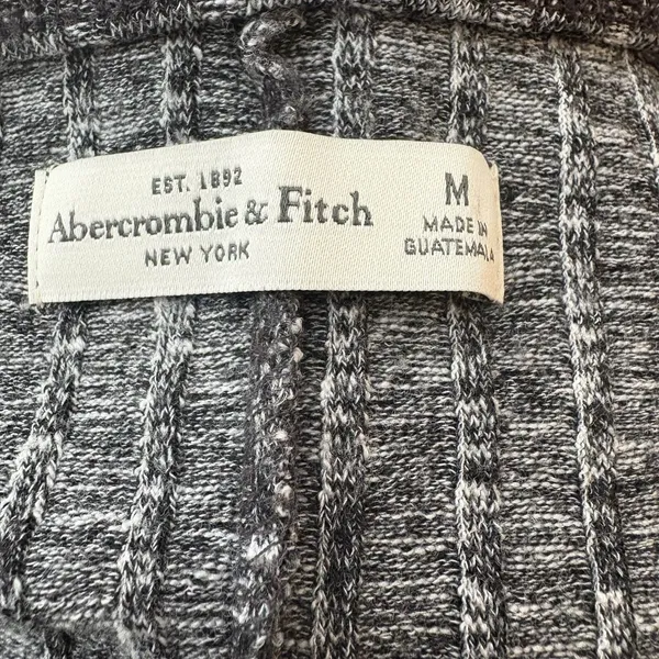 Abercrombie & Fitch Sweater Dress Gray Grey Scoop Neck Ribbed Size Medium - Image 5