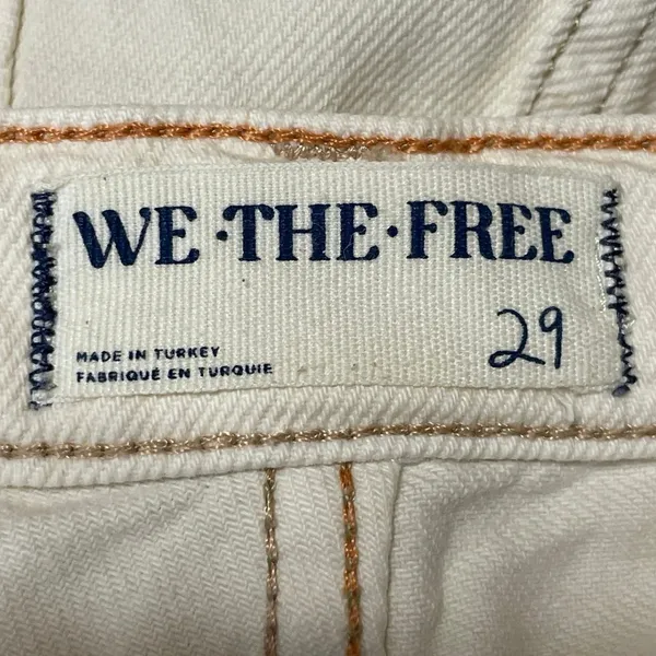 Free People We The Free Womens White High Rise Wide Leg Denim Jean Pants Size 29 - Image 4