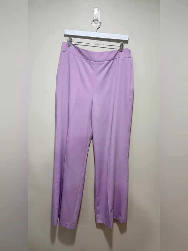 Tuckernuck Lilac Erin Pants XL NWT Wide Leg High Rise Lavender Trousers - Image 3