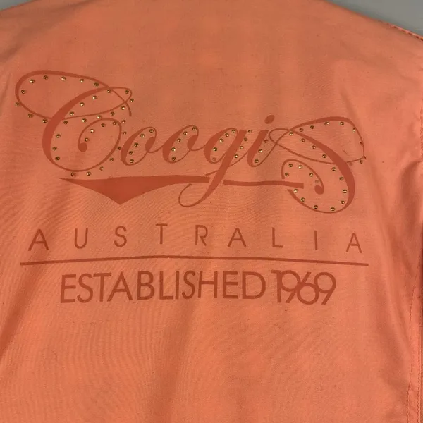 Coogi Jacket Womens Size M Orange‎ Studded Hood Casual Full Zip Australia Cotton - Image 10