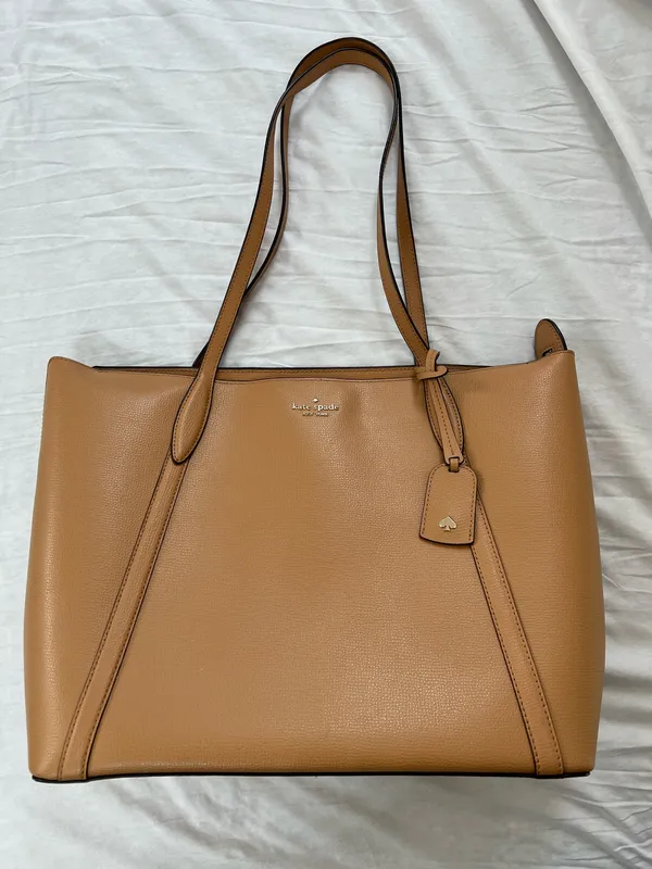 Kate Spade New York S338 Tan Tote Shoulder Bag Spade Charm - Image 2